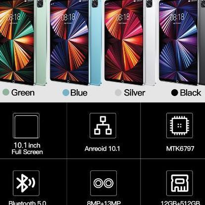 Lenavo Tablet Pad Pro 11 Tablet PC 10 Inch TABLET ASLI, ROM 12GB