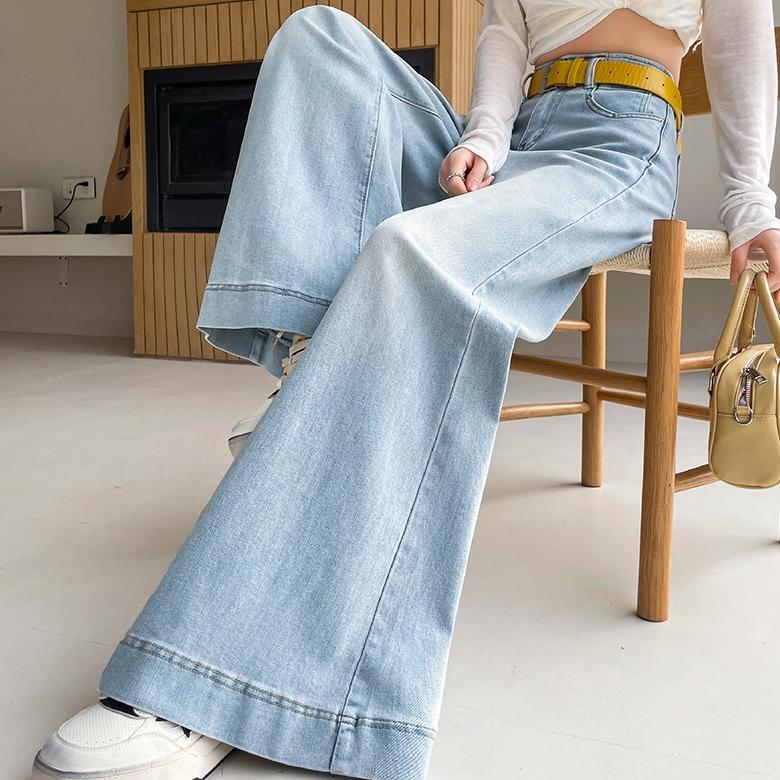 Exclusive Celana  Putih Cutbray Jeans Panjang Wanita Celana Pinggang Tinggi Celana Kulot Jeans Putih