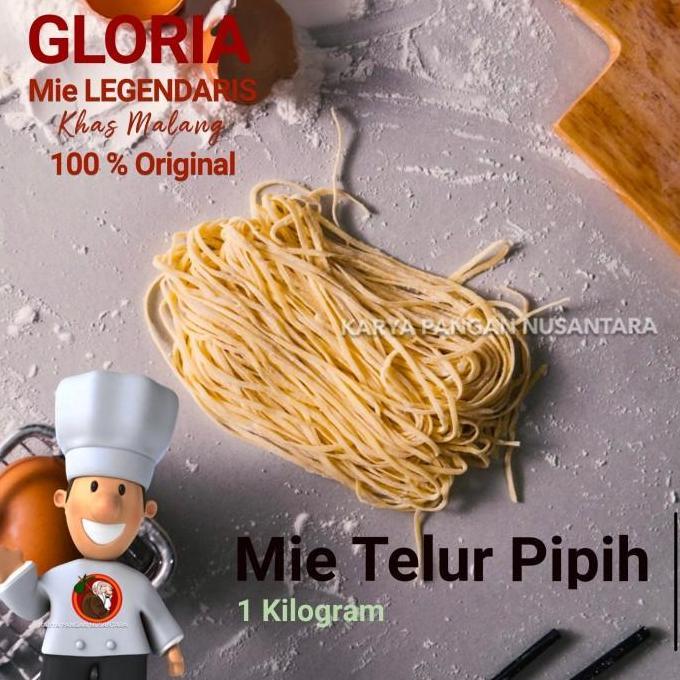 MIE MENTAH MIE PANGSIT GLORIA MALANG MI PANGSIT MIE TELUR PIPIH 1KG