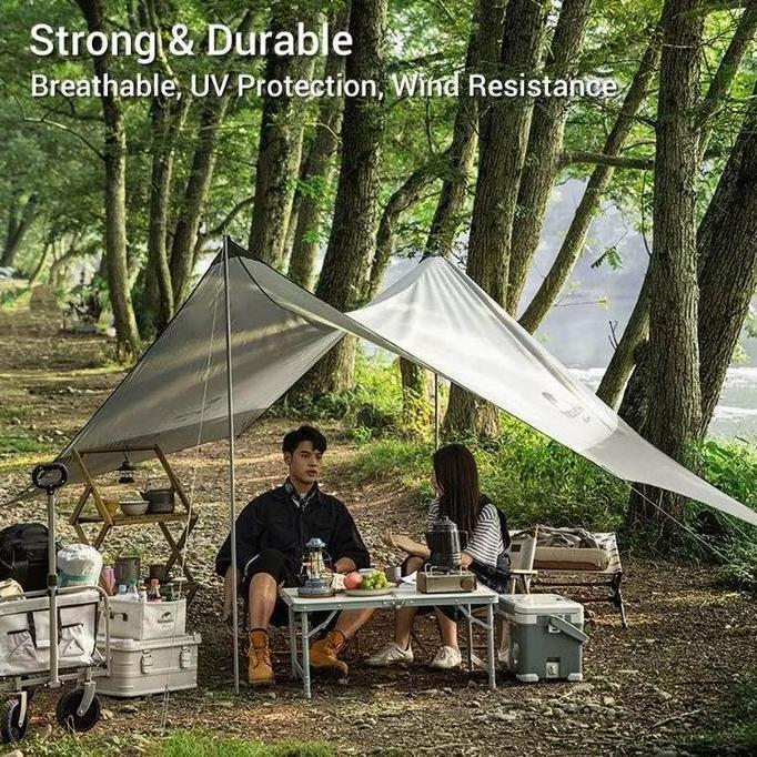 Terlaris Flysheet Naturehike Nh22Zp009 150D Sun Shelter Canopy Hexagonal Camping Outdoor  Glamping H