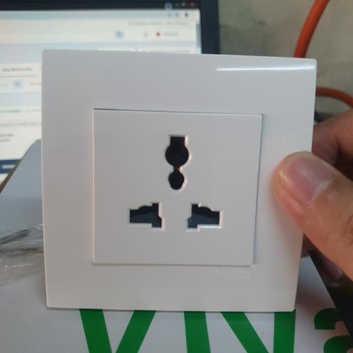 STOPKONTAK STOP KONTAK UNIVERSAL 3PIN 3 PIN SCHNEIDER VIVACE KB413S PROMO