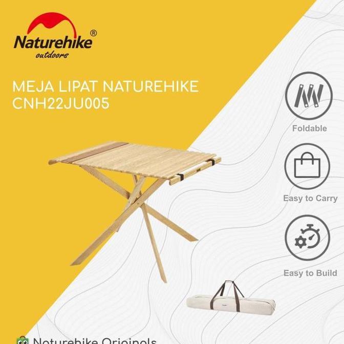 Terlaris Meja Makan Kayu Glamping Ooutdoor Portable Naturehike Cnh22Ju005