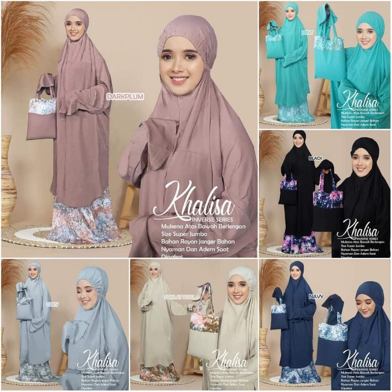 Mukena Tunik Bali Khalisa & Azkadina Atas Bawah Berlengan