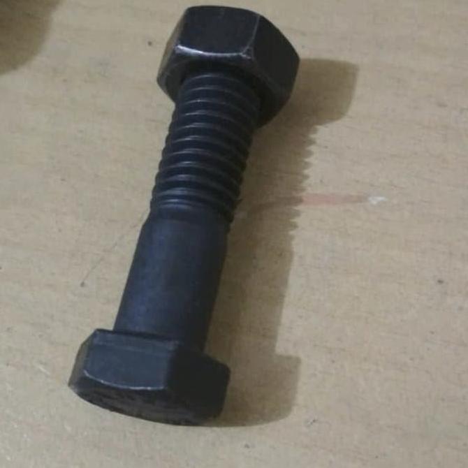 Baut Mur 8.8 Htb ( M20 X 90 Mili ) Baja Hitam -M 20 X 90 Mm / 9 Cm High Quality