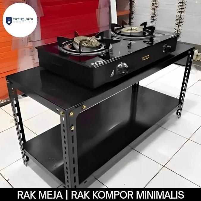 Rak Besi/Meja Siku Lubang 2 Susun Baru