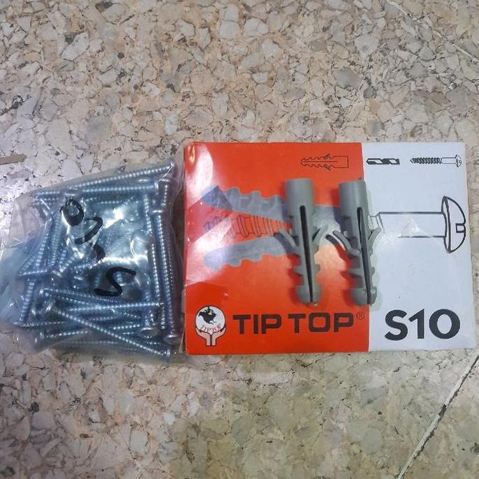 SKRUP FISHER S10 / BAUT FISHER TIPTOP BAHAN TEBAL ISI 100 PCS SKRUP+FISHER SIAP KIRIM