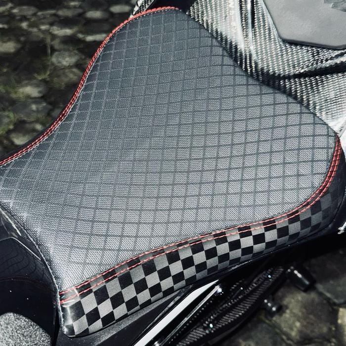 Kulit Jok Motor Premium Mix Carbon Catur R15,Cbr150R,Zx25R,Cbr250Rr,R25,Ninja Fi Original Dan Terper