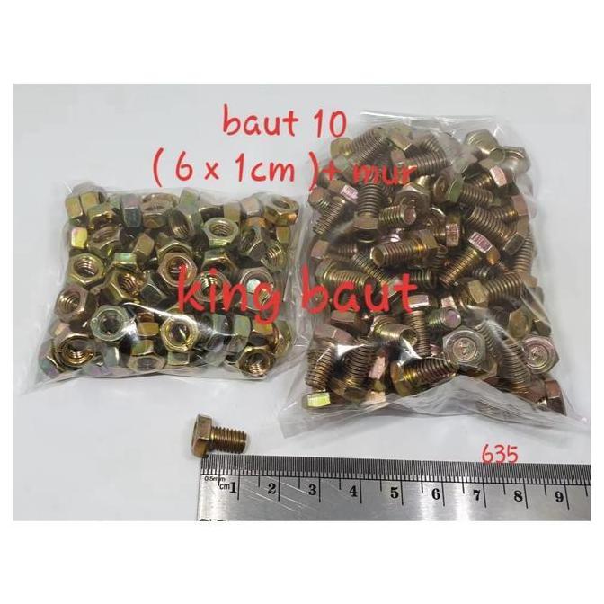 Baut 10 + Mur (6Mm) X 1 Cm Promo