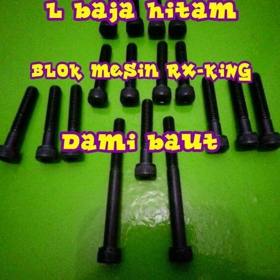 Baut L Hitam Baja Blok Mesin Rx King Harga Khusus
