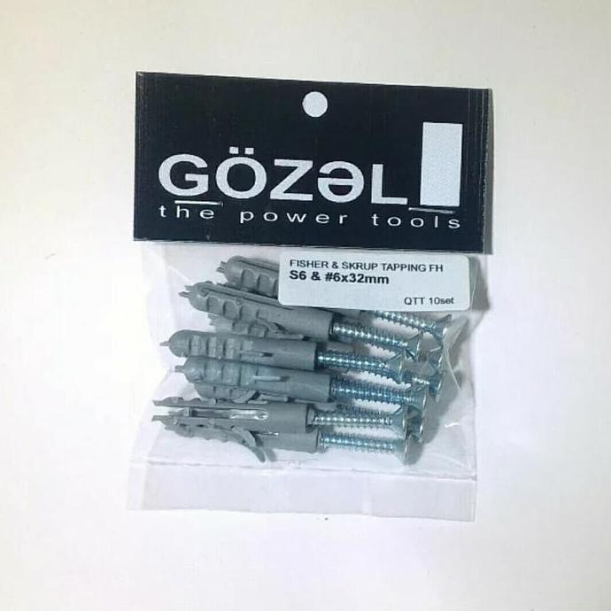 Sekrup Fisher Set - Sekrup Fh No.6 X32Mm Plus Fisher S6 - 15000 Hemat
