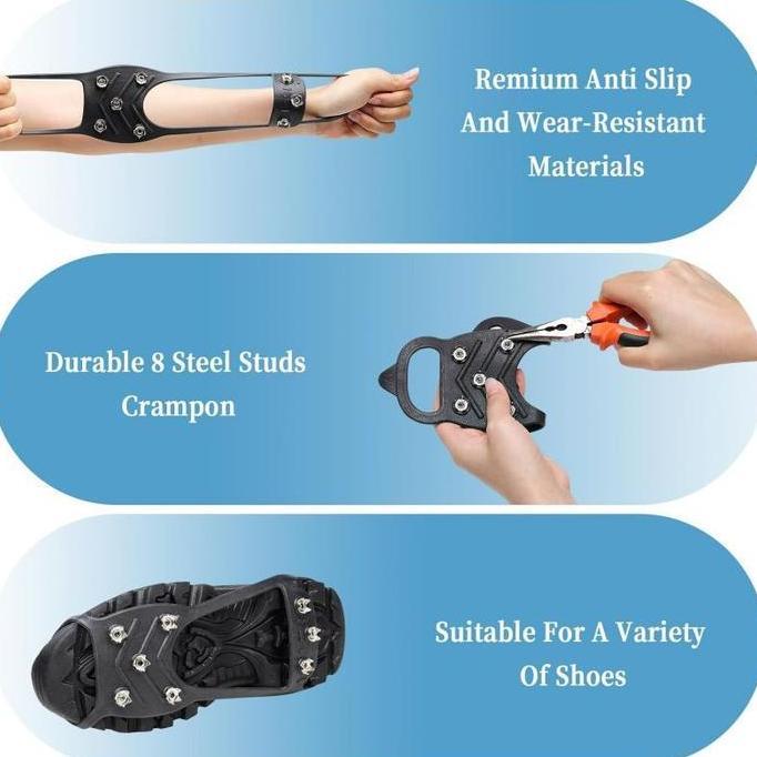Alas Sepatu Paku Anti Slip Alas Sepatu Salju Alas Sepatu Mendaki