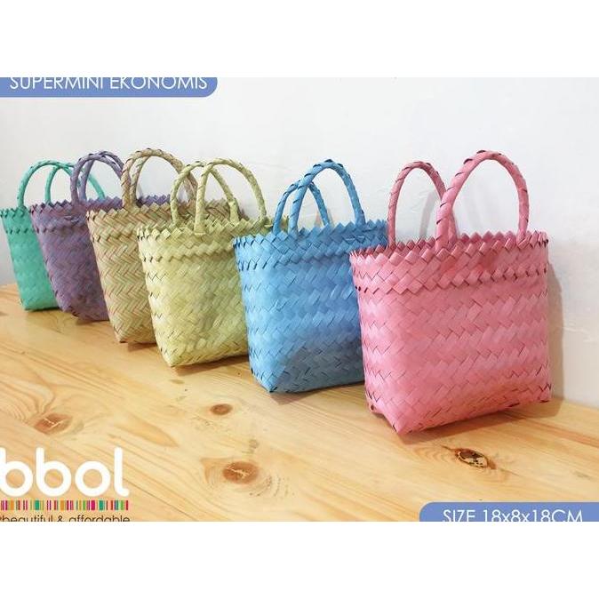 Tas Anyaman Plastik / Tas Souvenir / Tas Hampers Parcel Polos Ekonomis