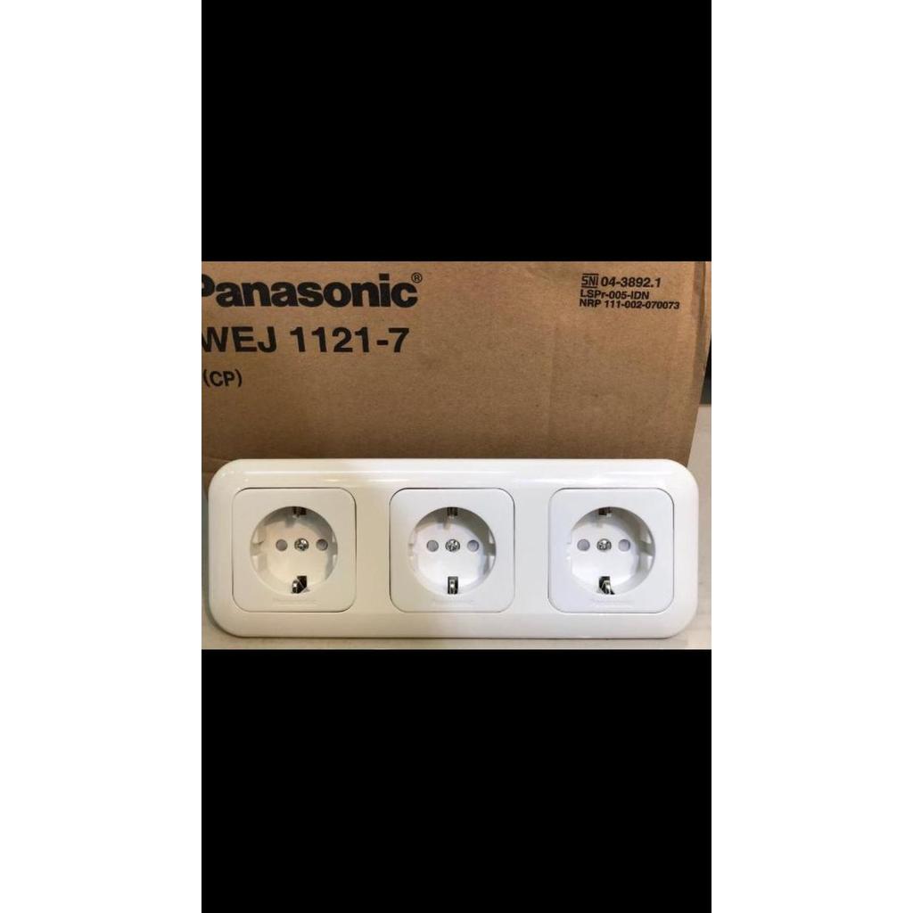 STOP KONTAK PANASONIC 3 GANG 3 GANG STOP KONTAK TRIPLE PANASONIC PROMO