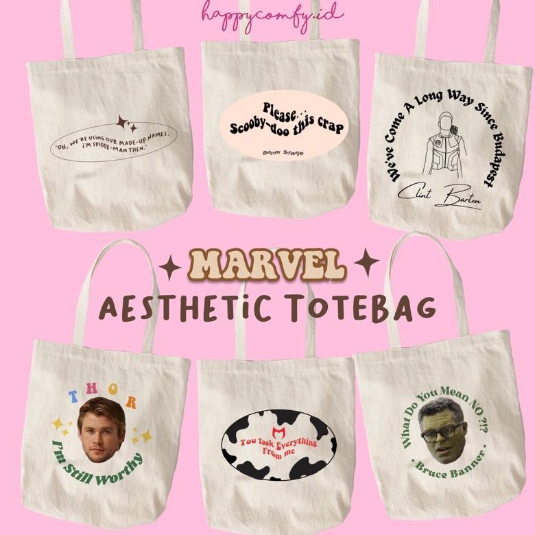 [ pre-order ] MARVEL TOTEBAG AESTHETIC MCU TAS SEKOLAH SCHOOL BAG