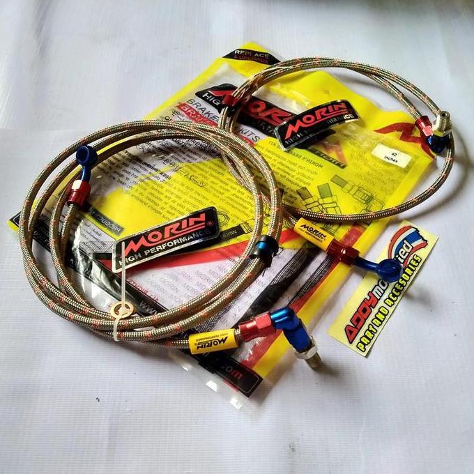 Selang Rem Morin Serat Depan Belakang 42Inchi 77Inchi Originalthailand