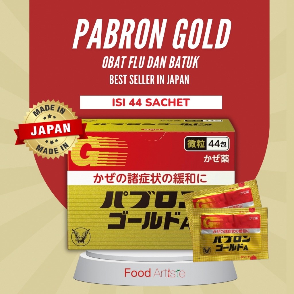 Pabron Gold 44Sachet Powder Demam Flu Batuk Ori Japan