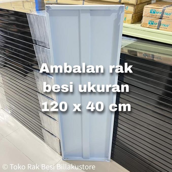 Ambalan Rak Besi Siku Lubang 120X40 Plat Besi Baru
