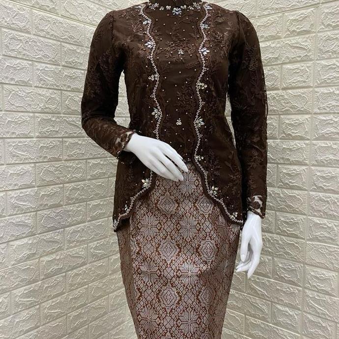 Kebaya Kaira Premium Bahan Tile , Baju kebaya wisuda, pesta . (Atasan saja) NS