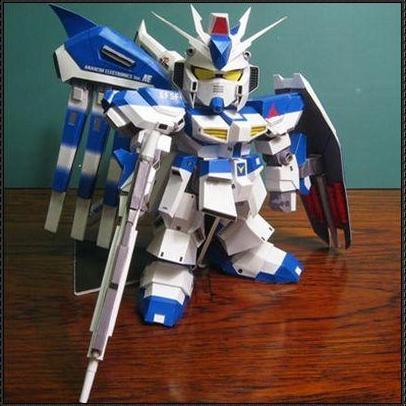 DIY Papercraft SD RX-93 Hi-V 32cm Kertas BC (Kertas)