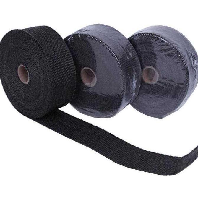 Promo Peredam Panas Knalpot Motor Exhaust Wrap 50MM MP-001 Fiberglass Kain Tahan Suhu Tinggi Fleksib