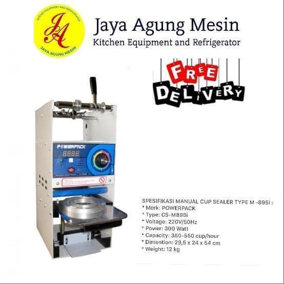 Manual Cup Sealer Powerpack CS-M895i max gelas 22 oz