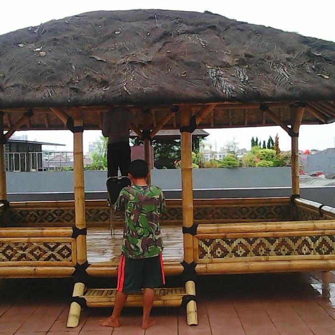 TERBARU SAUNG BAMBU. RUMAH BAMBU. TEMPAT PENEDUH