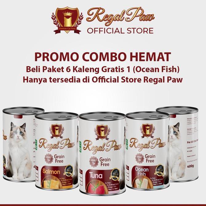 regal paw ocean fish wet food kucing dewasa grain free