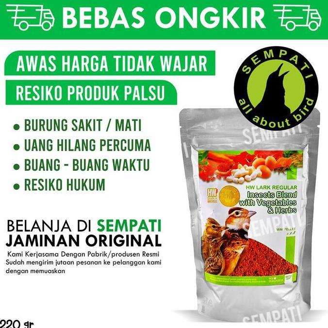 SUPER DEAL - PAKAN BURUNG BRANJANGAN INSECT BLEND WITH VEGETABLES REGULER HW