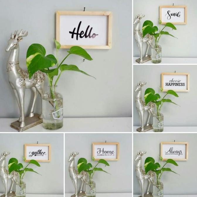 Poster Typography kecil (Hiasan Dinding/Poster kayu/Dekorasi dinding)