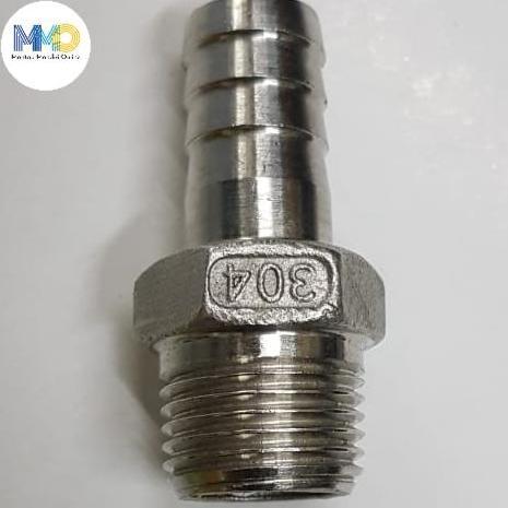 Neple Selang Drat Luar 1/2 x Selang 1/2 SS