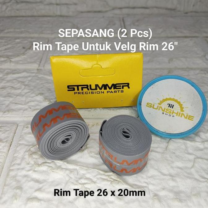 Rim Tape STRUMMER Rims Marset Velg 26 Sepeda MTB Federal CTB Isi Sepasang 2 Bh
