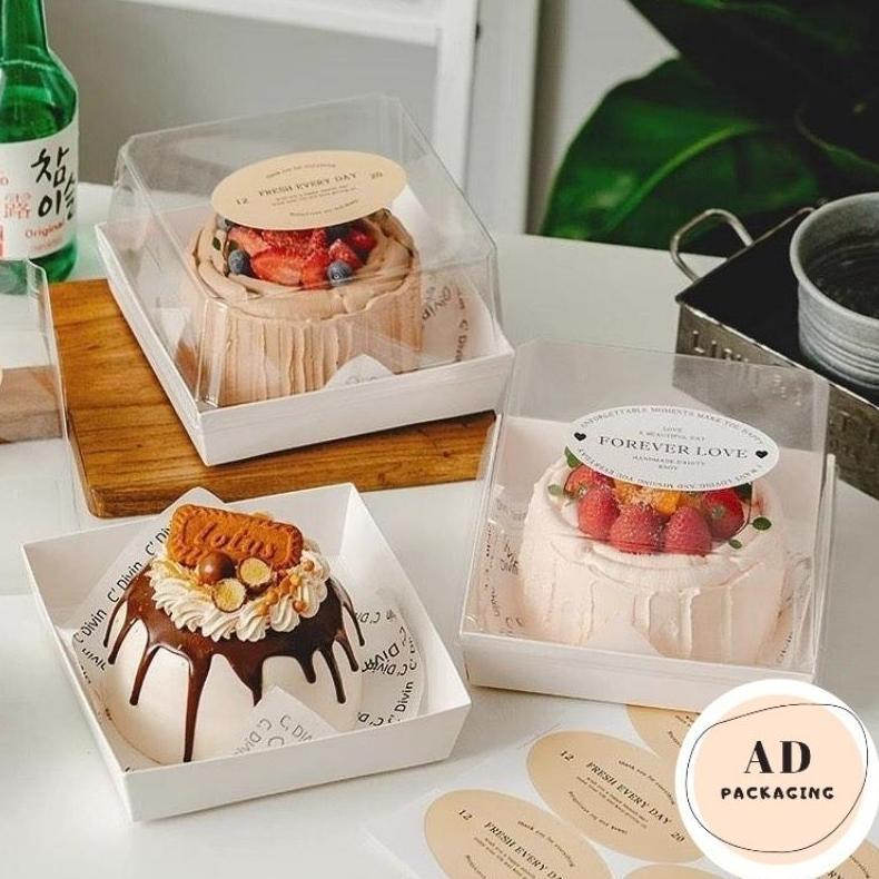 10pcs 16x16x10cm box mika kue tart puding cake kotak paper box kue tart cake