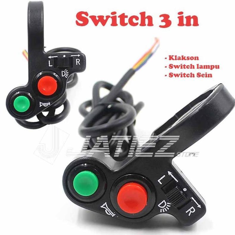 Ready (SIAP KIRIM) SAKLAR KIRI MOTOR DOMINO ON OFF LAMPU KLAKSON PLUS TOMBOL SEIN UNIVERSAL VARIO BE