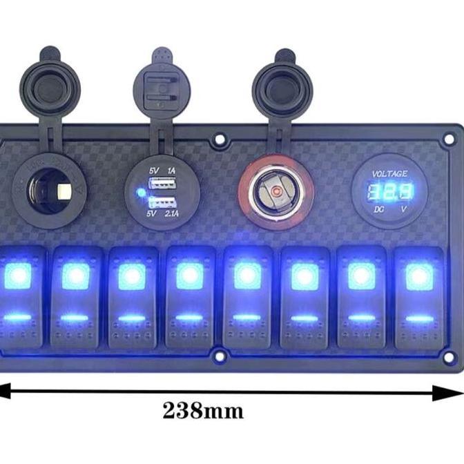 NEZGEFIG saklar switch rocker 8gang panel instrument marine off road