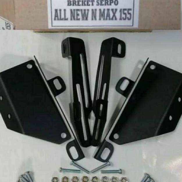 Breket Serpo Breket Windshield Breket Spion Yamaha Nmax New 2020-2022 + Mur Anti Jebol ( Wallnut )