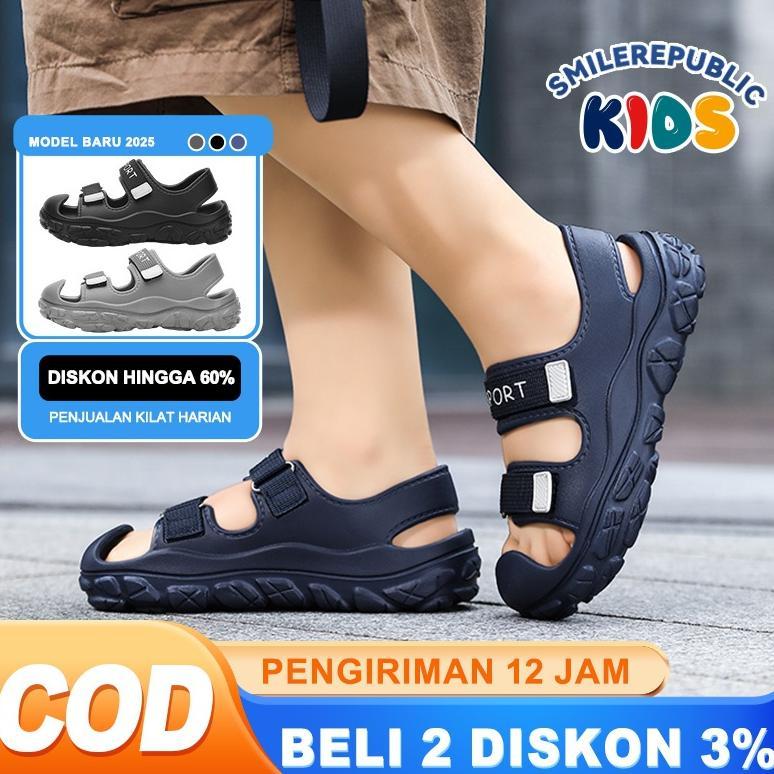 FREE ONGKIR SMILEREPUBLIC SANDAL ANAK LAKI LAKI COWOK 3-15 TAHUN MODIS TRAVEL KUALITAS TINGGI SANDAL