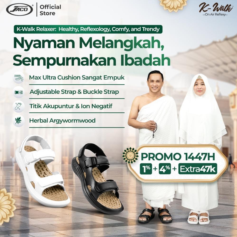(Terbaru) Jaco K-Walk Relaxer Sandal Kesehatan Sandal Refleksi Sandal Akupuntur Sandal Rematik (Terl