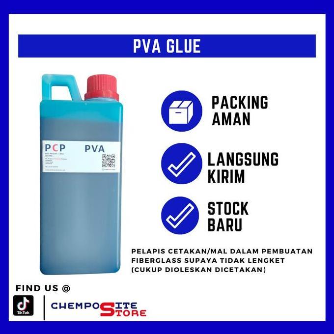 BEBAS ONGKIR - PVA GLUE BLUE / Anti Lengket Cetakan Fiberglass