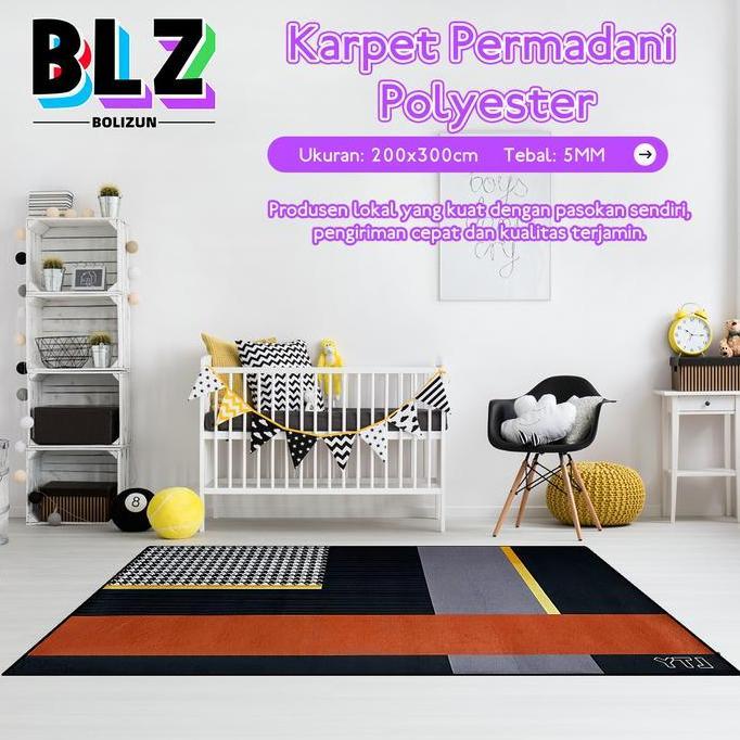 VASRUFK BOLIZUN Karpet Permadani Polyester uk 200x300cm/Karpet Lantai Bermotif aesthetic kekinian Ka