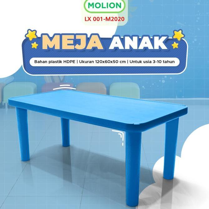 VATGUVOH SPEEDS Meja Belajar Anak Tebal Kokoh Rectangular HDPE Meja Persegi Panjang TK Paud Meja Pan