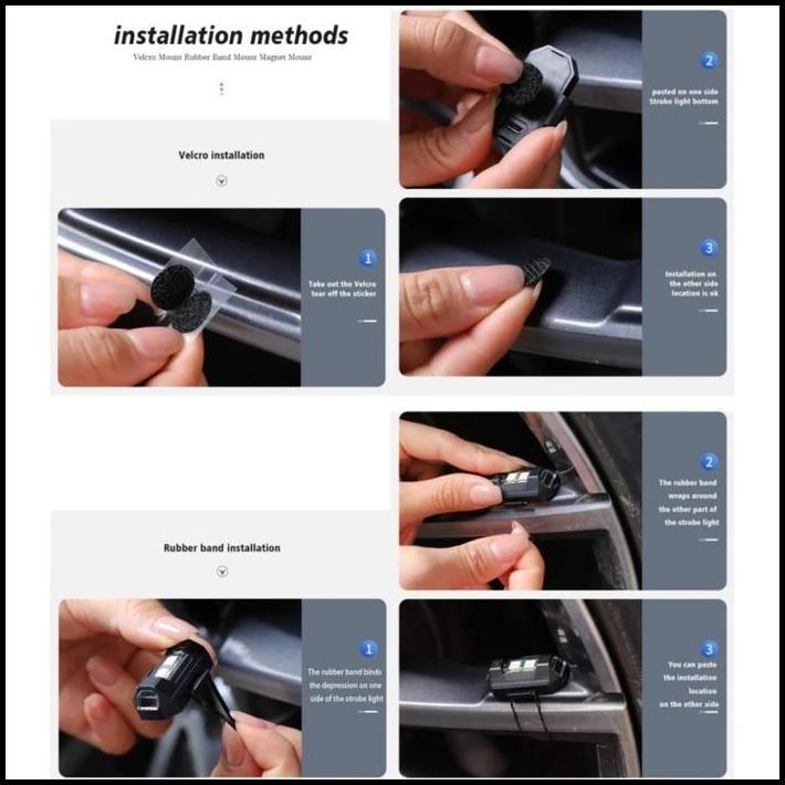 GRATIS ONGKIR LAMPU LED KEDIP - RGB 7 WARNA (MOBIL/MOTOR/SEPEDA/HELM) 