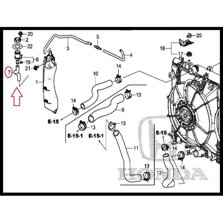 HOT DEAL SELANG HOSE TABUNG AIR RADIATOR COOLANT FILLER HONDA HRV 2014 2015 2016 2017 2018 2019 2020