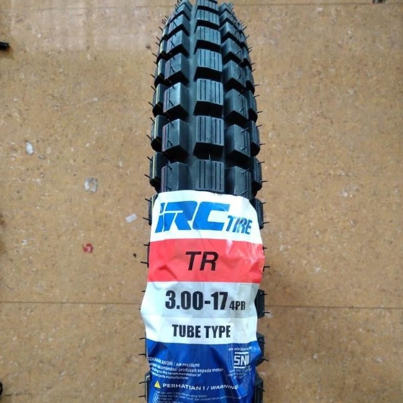 BAN IRC TRIAL 300 RING 17 IRC TR TRIALS 3.00-17 Tube Type Ban Semi Trail Tril Tubetype Untuk Motor H