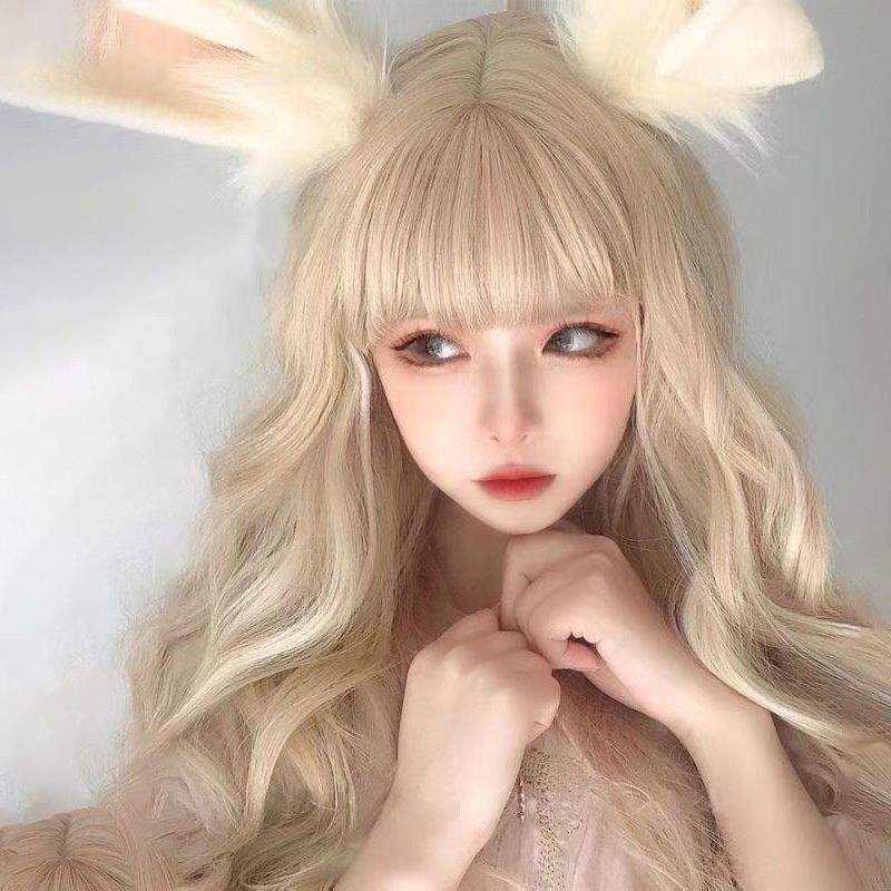 Wig-01 Wig Rambut Palsu Gelombang Panjang Wavy Keriting Wik Warna Gaya Wiq Hairclip Hair Clip Wanita
