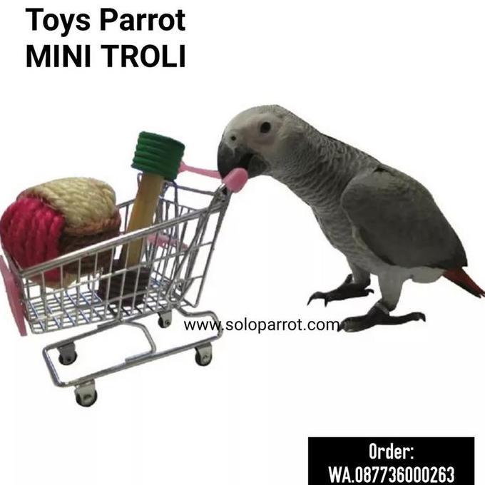 HARGA TERBAIK - Troli Mini untuk Mainan Burung Parrot