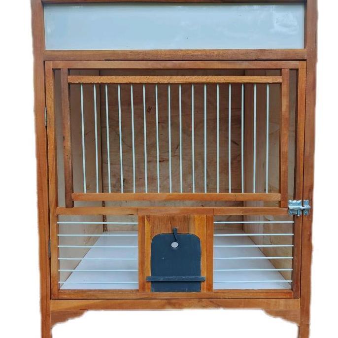 SUPER HEMAT - kandang merpati lipat ukuran 80x80x90  dari Kayu jati ruji fiber 4mili