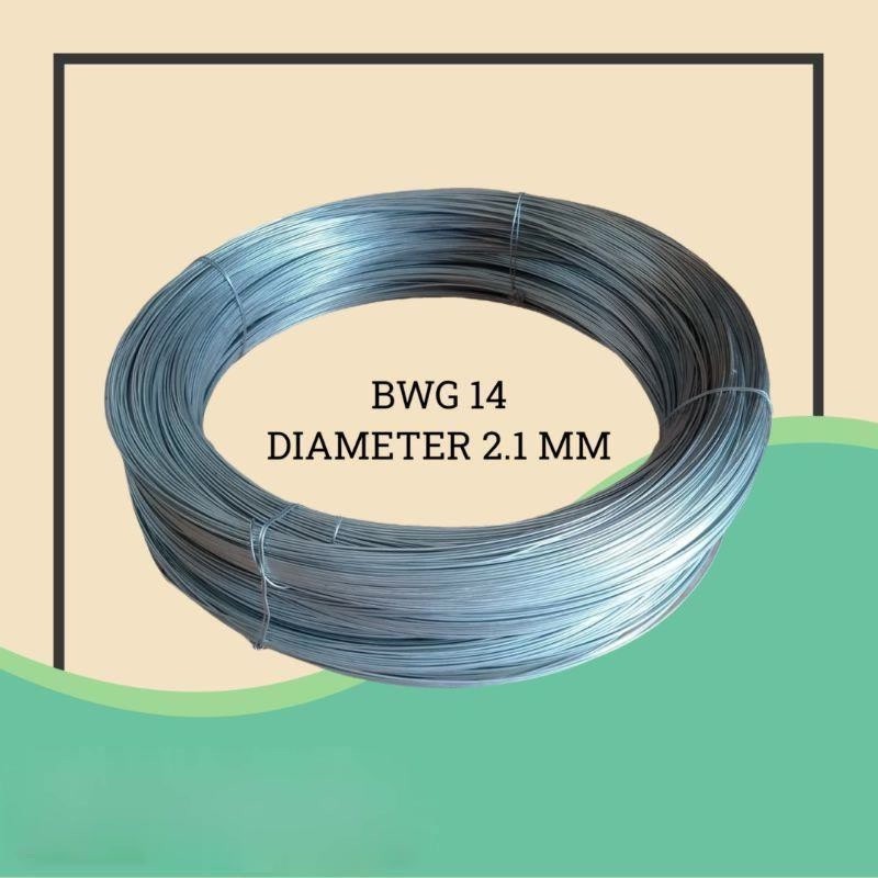 Kawat Putih Bwg 14 1Kg - Kawat 2Mm - Kawat Gantungan - Kawat Jemuran