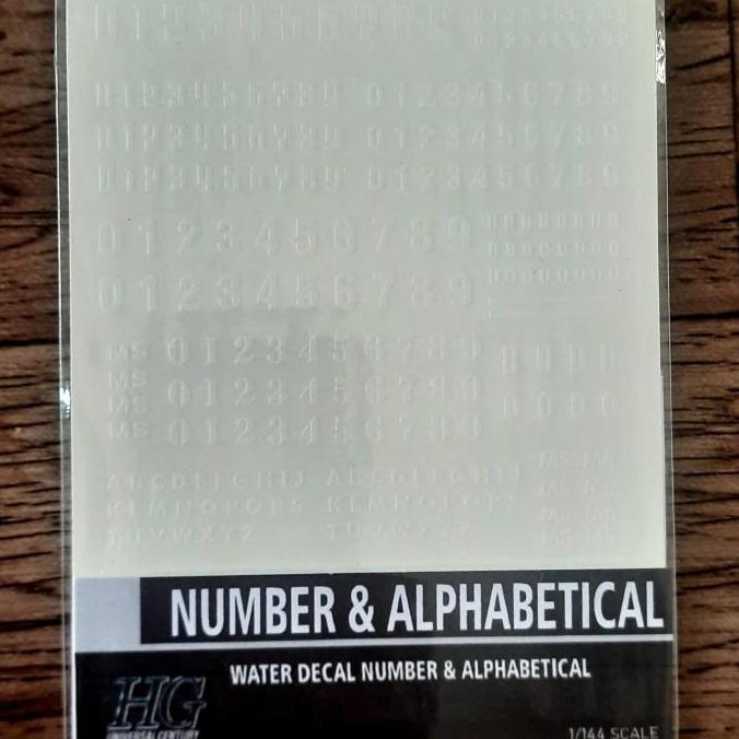 Water Slide Decal Number & Alphabetical 1/144 White