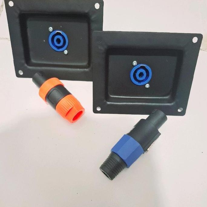KOQOZIE Plat Jek Soket Speaker dengan 1 Lubang Spikon dan 1 Set - Speker