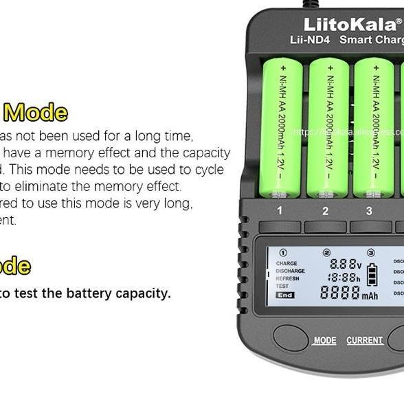 Charger Baterai Liitokala Lii ND4 / Charger Baterai AA / Charger Tamiya murah